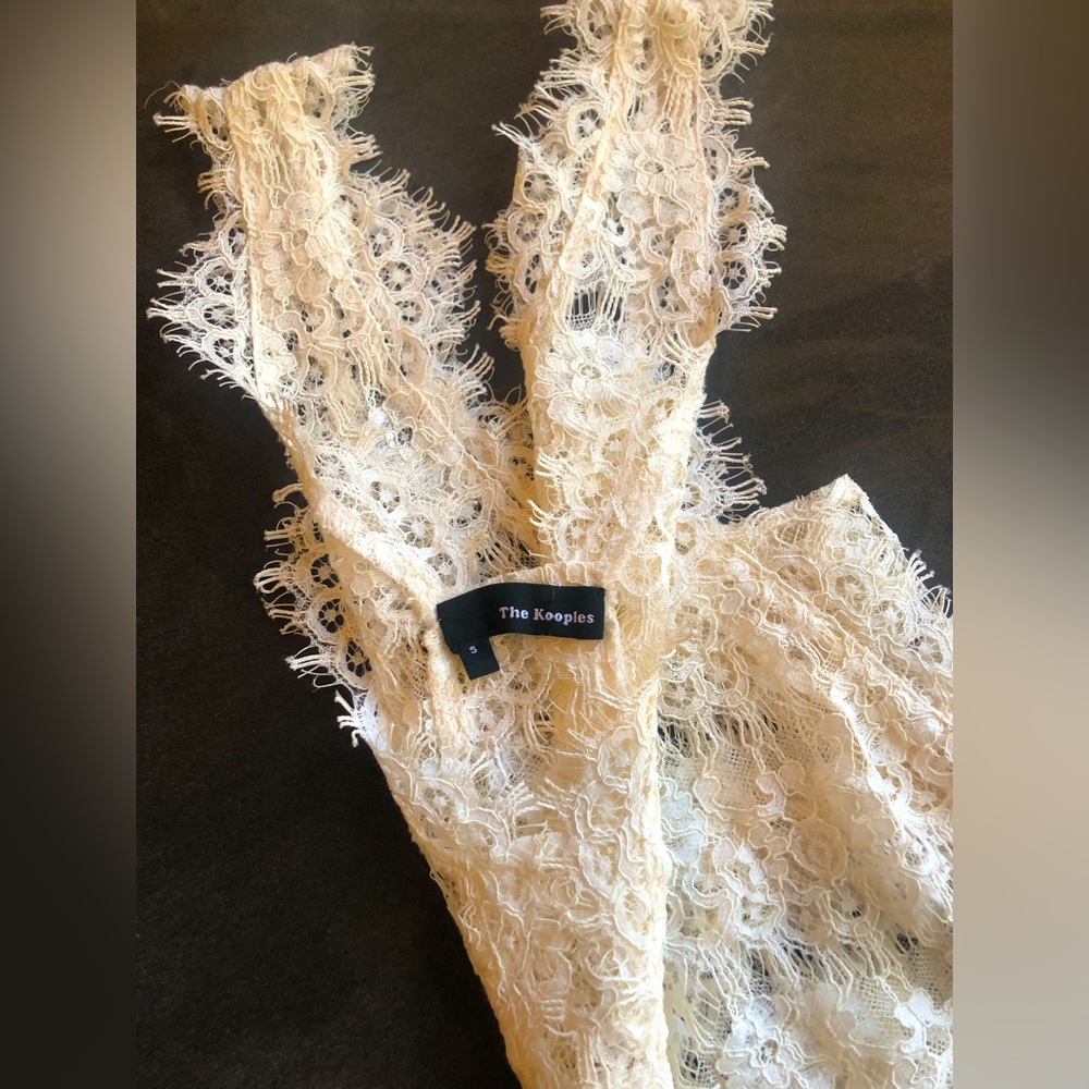 The Kooples Cream Lace Top- Size Small